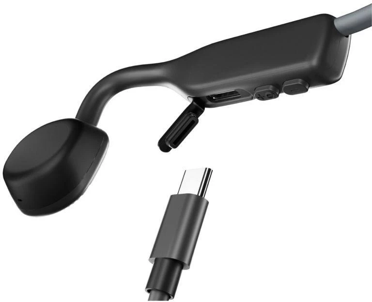 Shokz OpenMove USB-C belaidės kaulinės ausinės pilkos