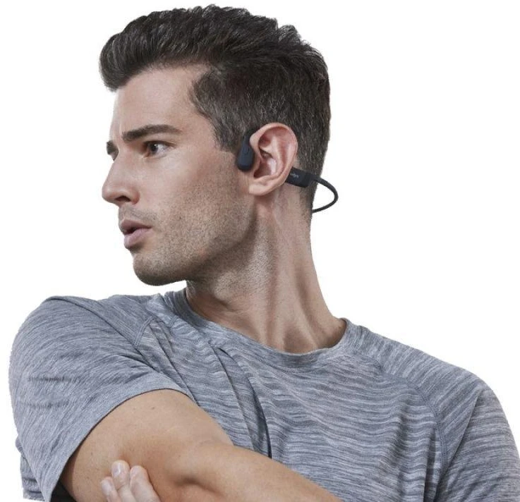 Ausinės Shokz Open Run, USB-C jungtis, Juodos spalvos