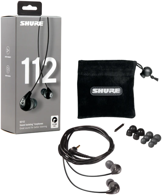 Ausinės Shure | Earphones | SE112-GR | su laidu | į ausis įkišamos | Pilkas