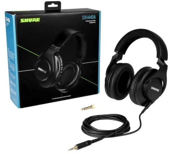 Shure SRH440A-EFS - Profesionalios, uždaro tipo, ant ausų studijinės ausinės
