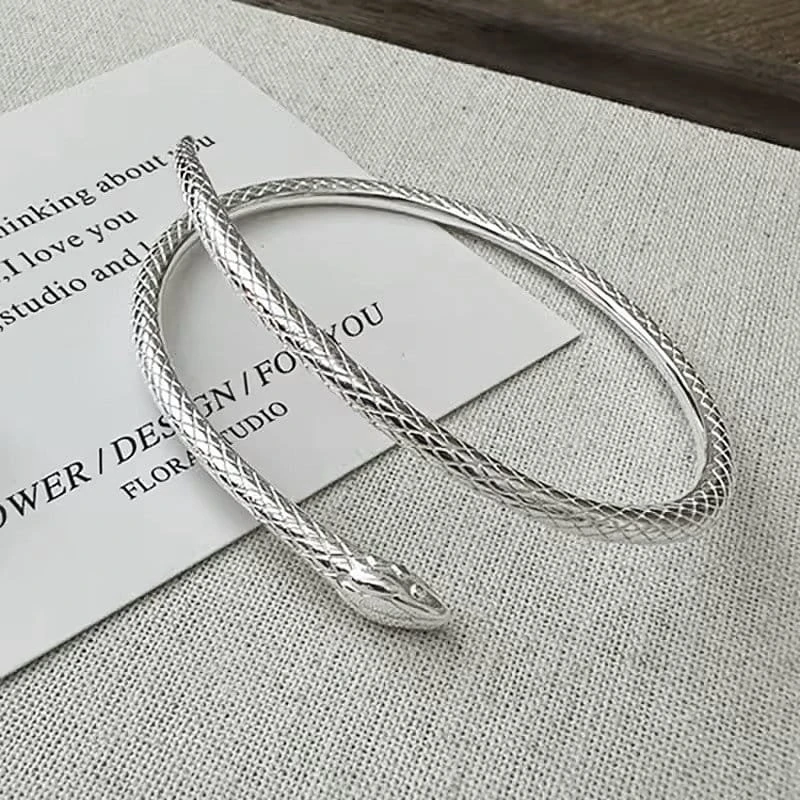 Sidabrinė apyrankė Snake