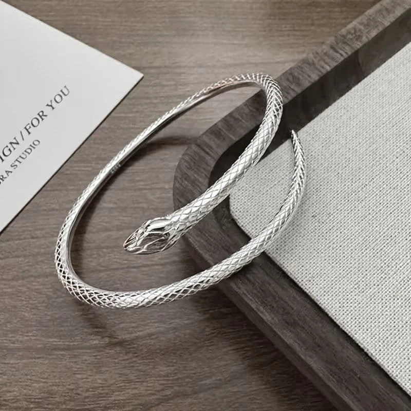 Sidabrinė apyrankė Snake