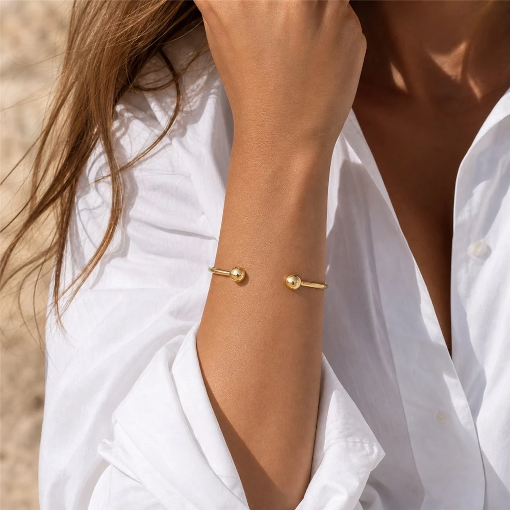 Sidabrinė apyrankė Beads Gold