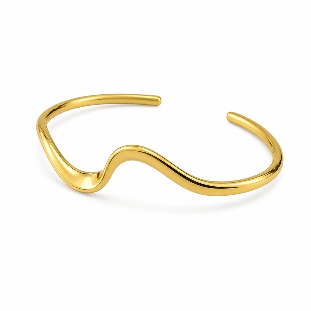 Sidabrinė apyrankė Wave Gold