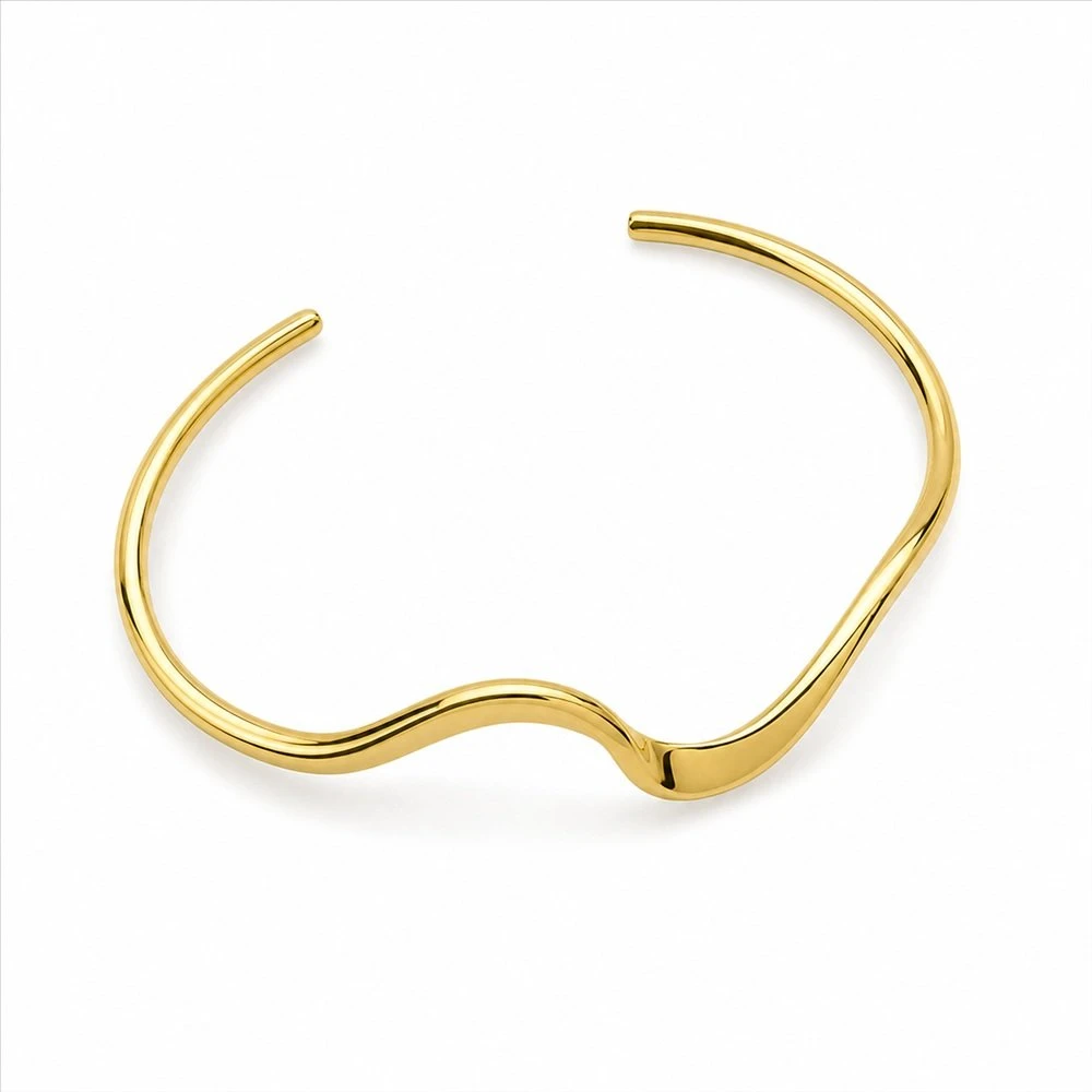 Sidabrinė apyrankė Wave Gold