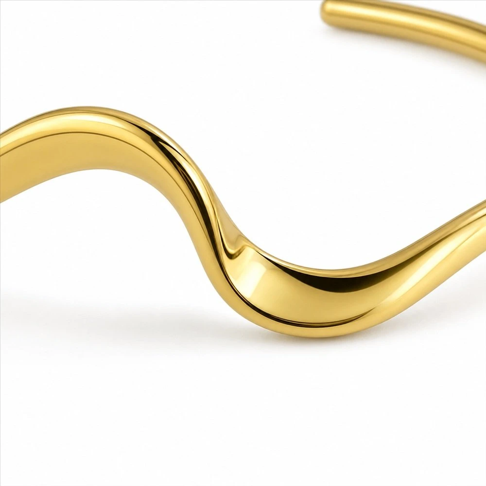 Sidabrinė apyrankė Wave Gold