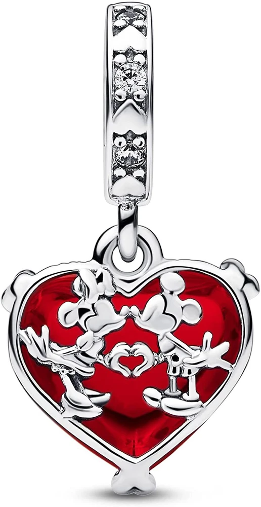 Sidabrinė charms-zawieszka Pandora Disney Myszka Miki i Minnie 792522C01