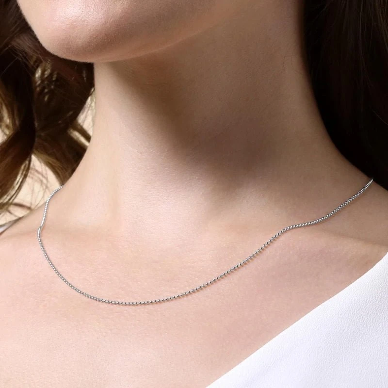 Sidabrinė kaklo grandinėlė Bead