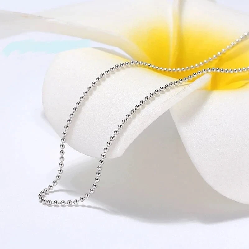 Sidabrinė kaklo grandinėlė Bead