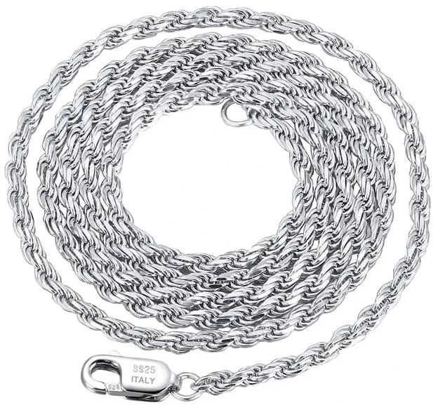 Sidabrinė kaklo grandinėlė Rope