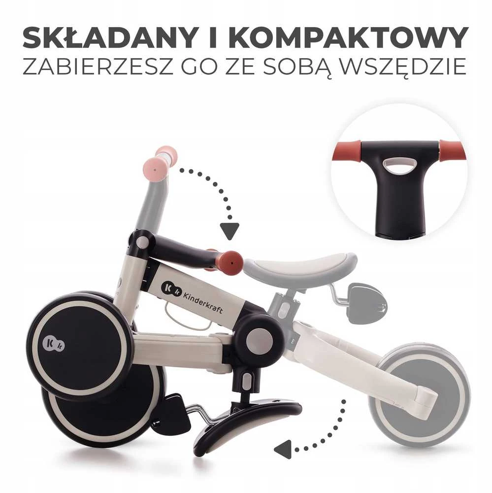 KINDERKRAFT triratukas 3in1 4Trike pilkas, KR4TRI22GRY0000