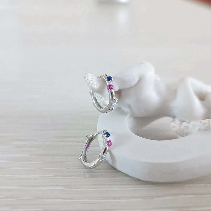 Sidabriniai auskarai Gemstones