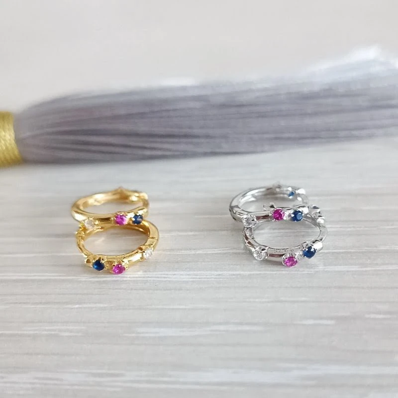 Sidabriniai auskarai Gemstones
