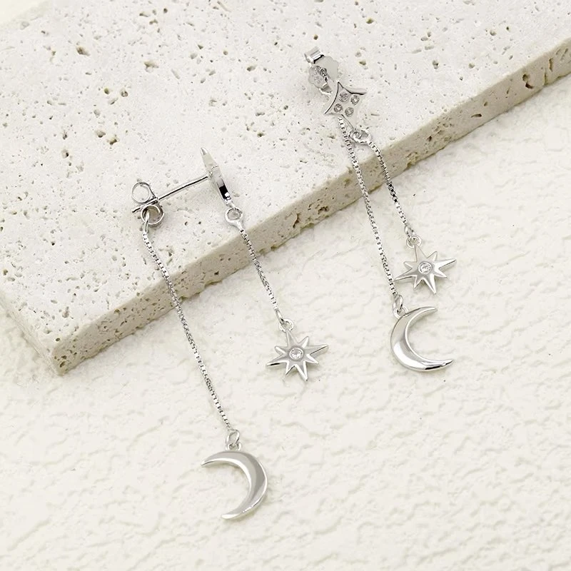 Sidabriniai auskarai Dangles