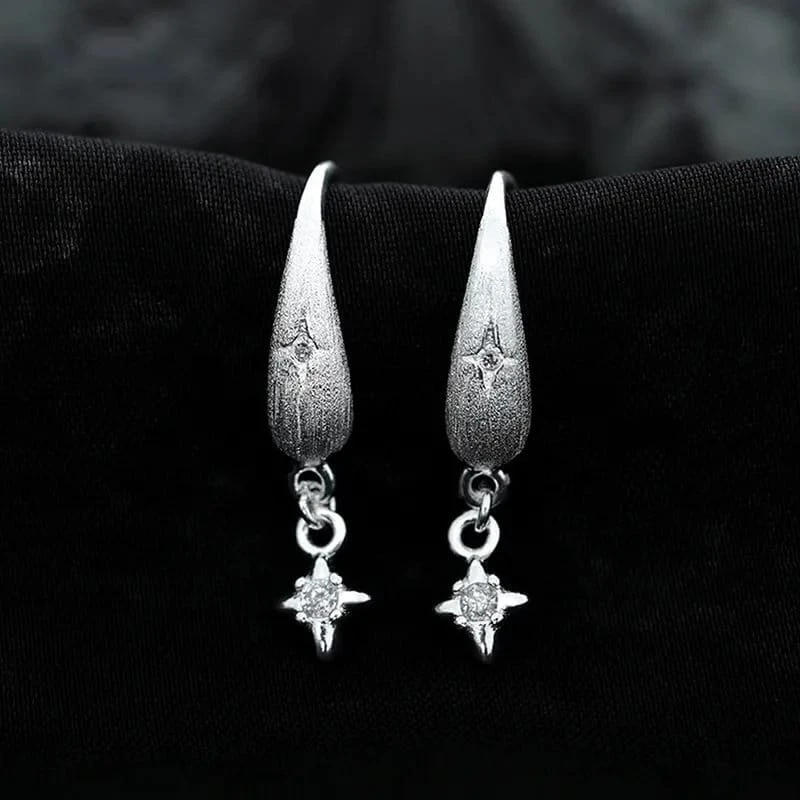 Sidabriniai auskarai Hook