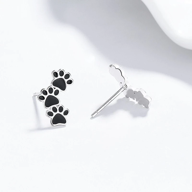 Sidabriniai auskarai Paws
