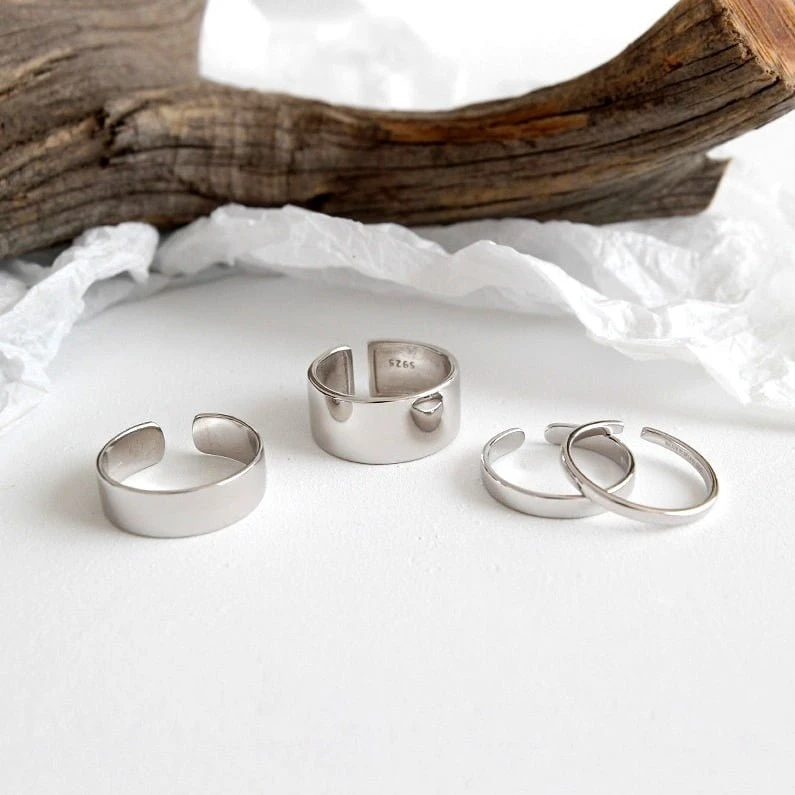 Sidabrinis žiedas Base 6mm