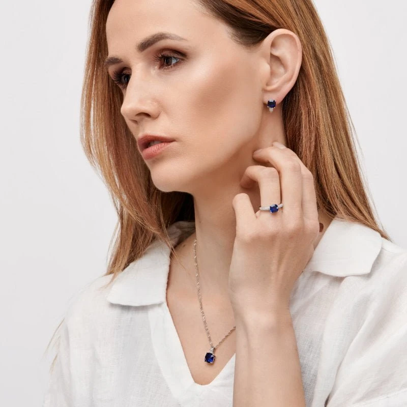 Sidabrinis pakabukas Sapphire
