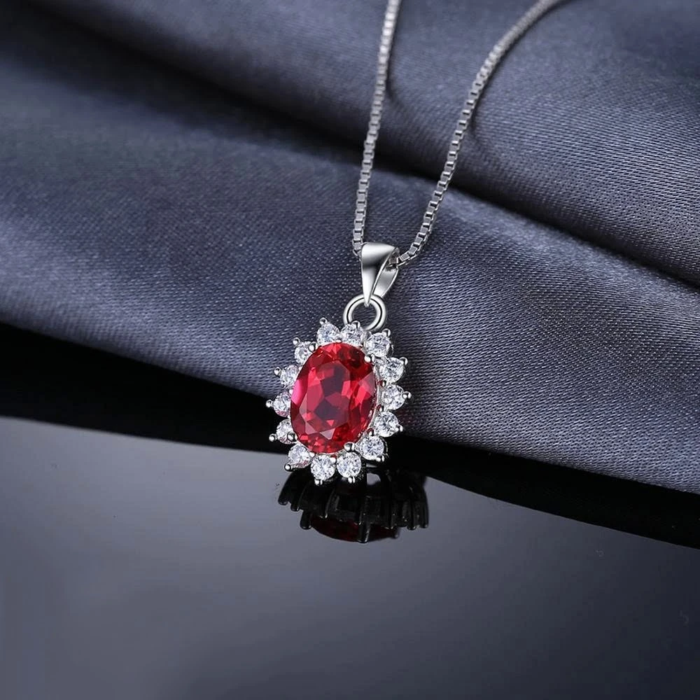 Sidabrinis pakabukas Garnet