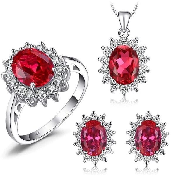 Sidabrinis pakabukas Garnet