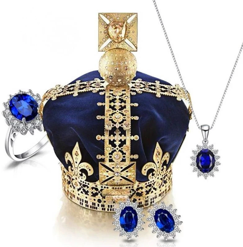 Blue Sidabrinis žiedas Mėlyna Gem