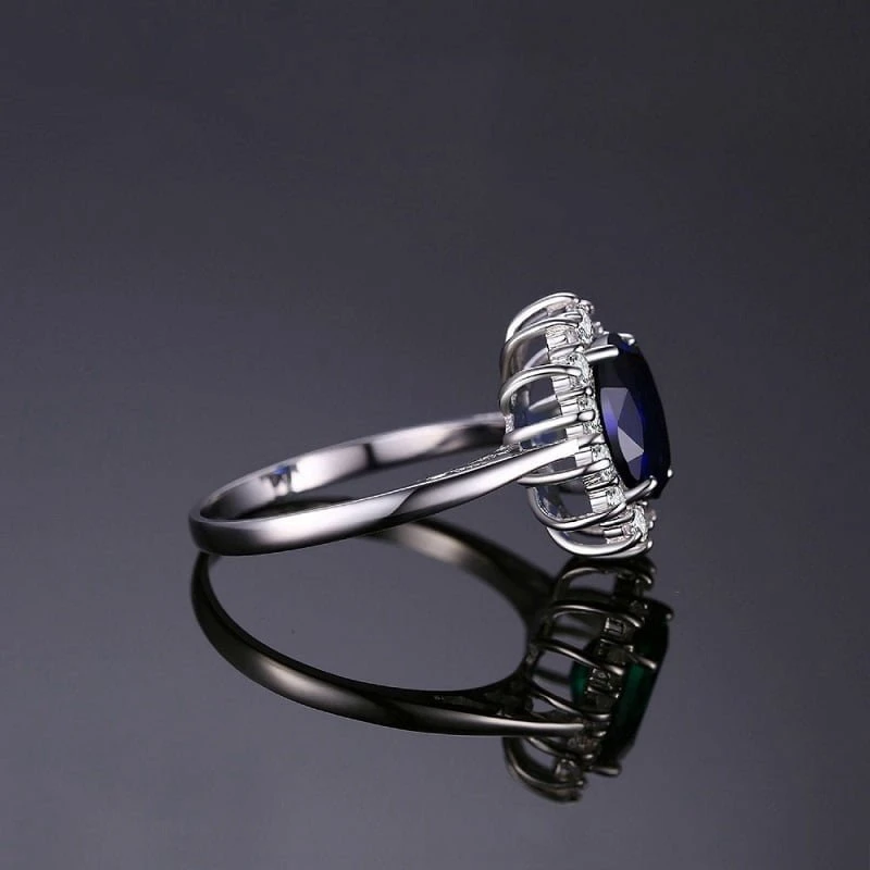 Blue Sidabrinis žiedas Mėlyna Gem
