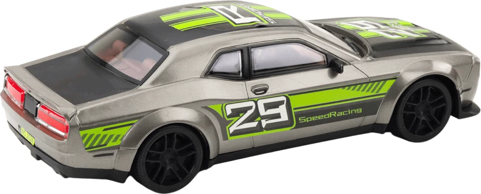 Lean Toys Sidabro spalvos sportinis automobilis