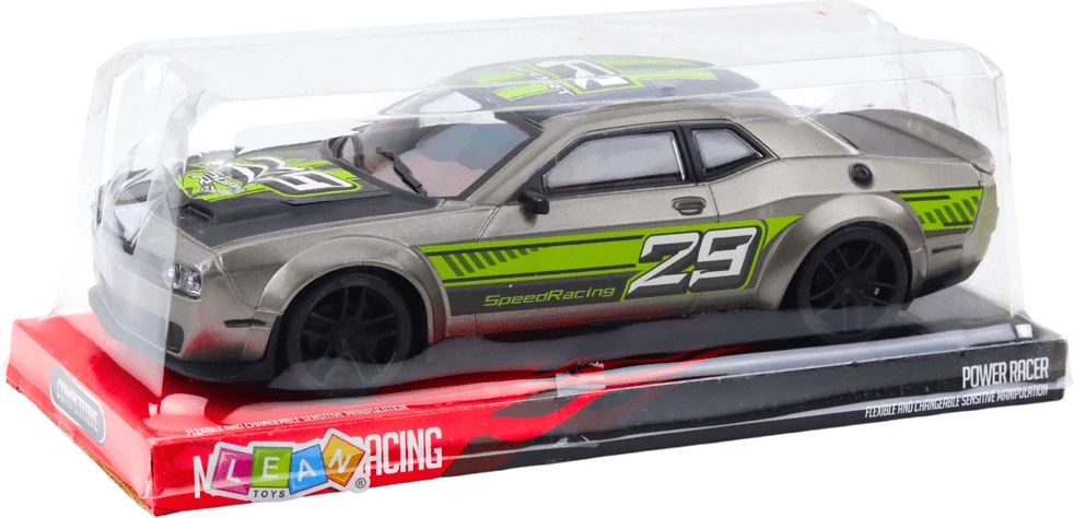 Lean Toys Sidabro spalvos sportinis automobilis