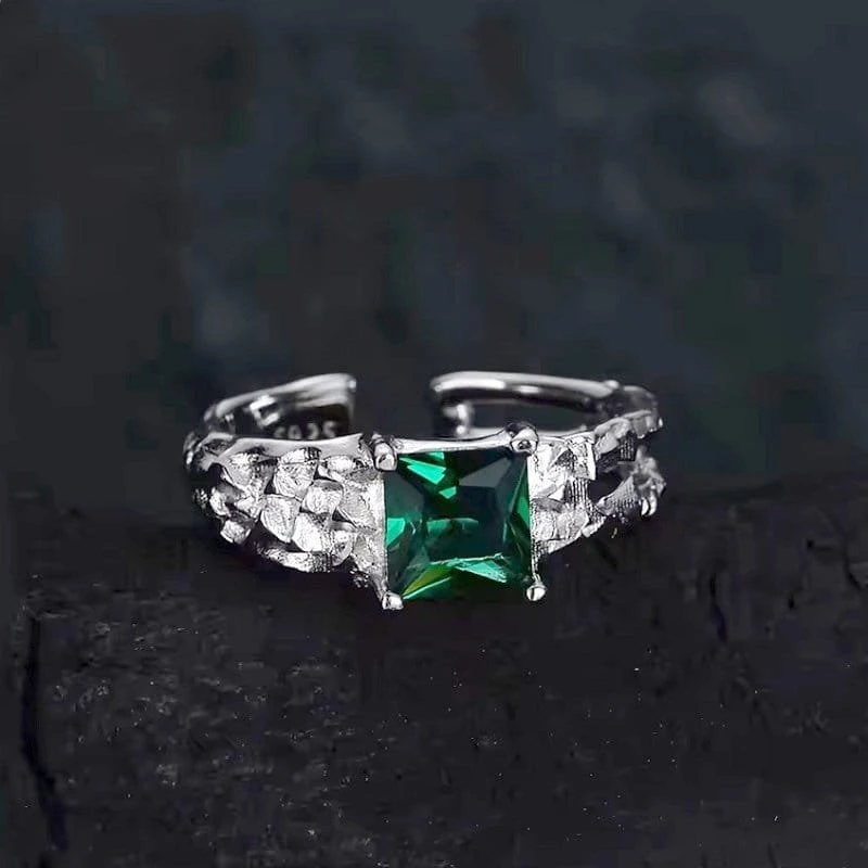Sidabrinis žiedas Emerald