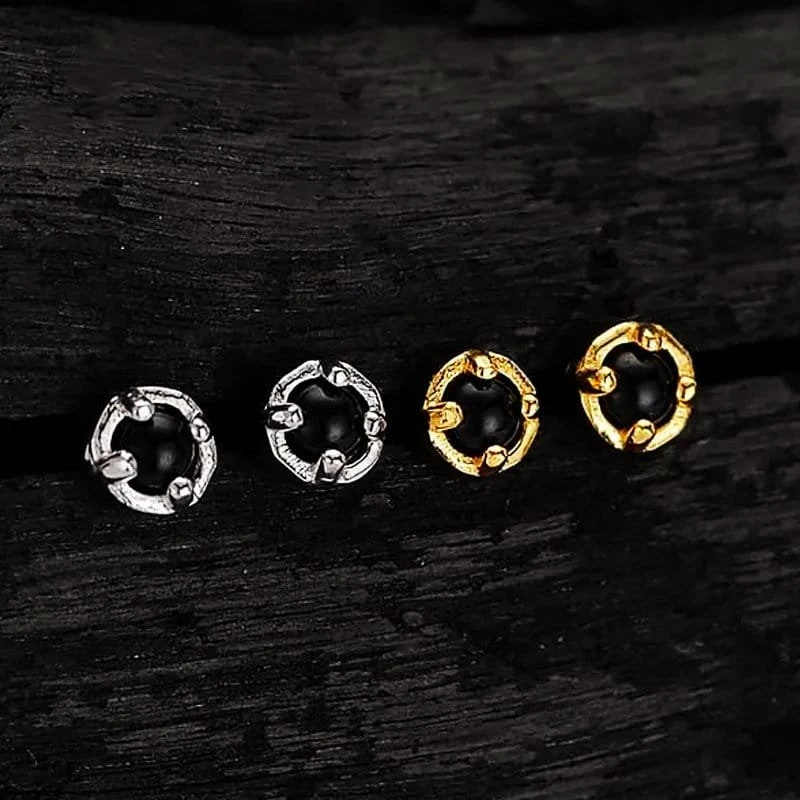 Sidabriniai auskarai Nail Gold