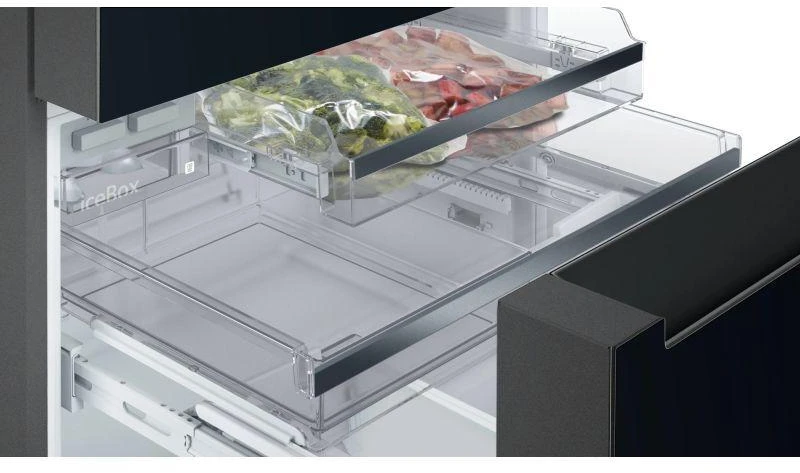 Siemens KF96RSBEA side-by-side šaldytuvas Freestanding 572 L Juodas