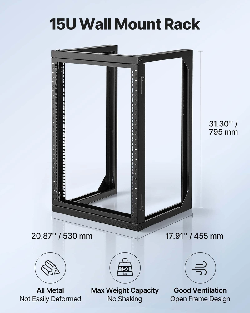 VEVOR 15U sieninis serverio stovas