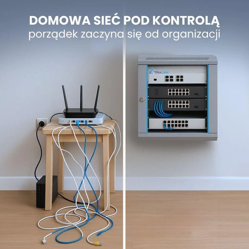 Extralink EX.8574-9U 600x450 Pilka | Spinta stovas | montuojamas ant sienos