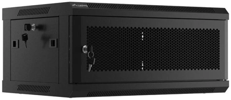Lanberg pakabinama spintelė 19" 4U 600X450 juoda perforuotos durys