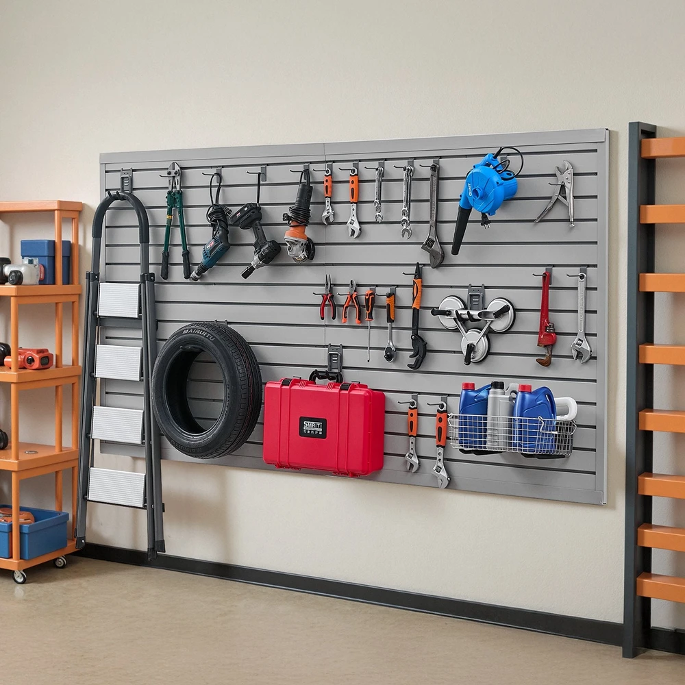 VEVOR Pilka PVC garažinė sienelė su priedais