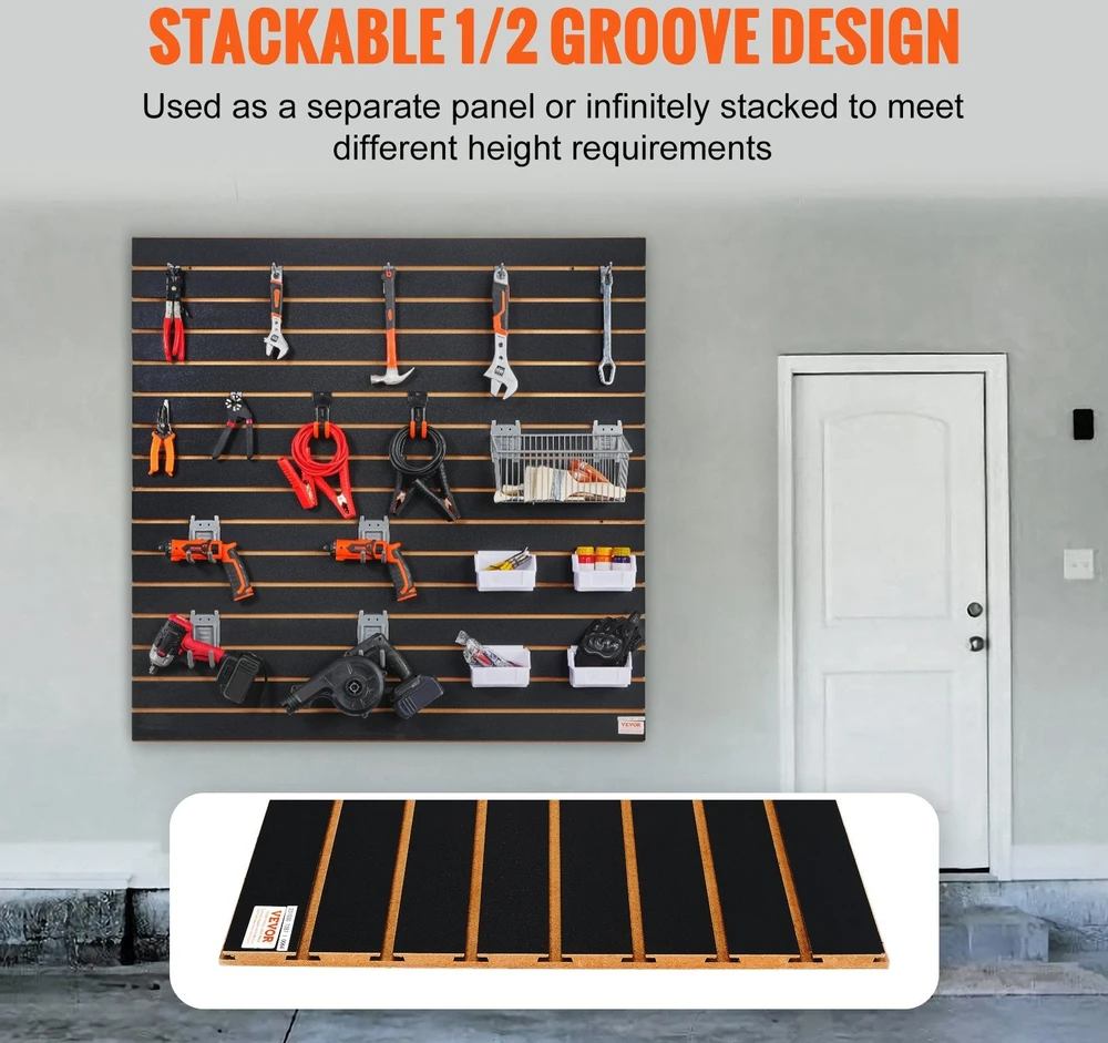 VEVOR juodos lentjuostės panelės garažui 122 x 61 cm
