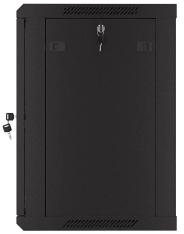 LANBERG sieninė spintelė 19 colių 12U 600x450 tinklelio durys juodas plokščias paketas