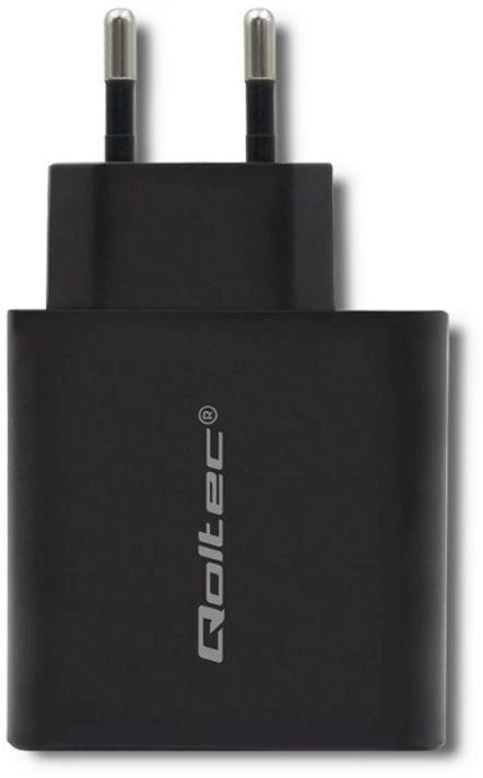 QOLTEC 51717 Įkroviklis 42W 5-20V 2.25-3A USB tipas C PD USB Juodas