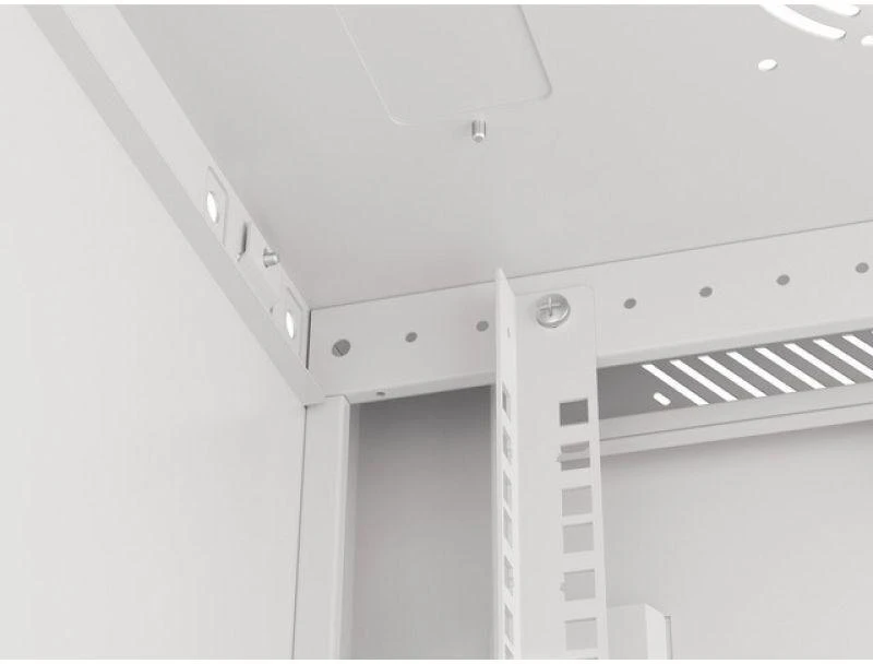 LANBERG sieninė spintelė 19 colių 9U 600x450 plieninės durys pilkas flat pack