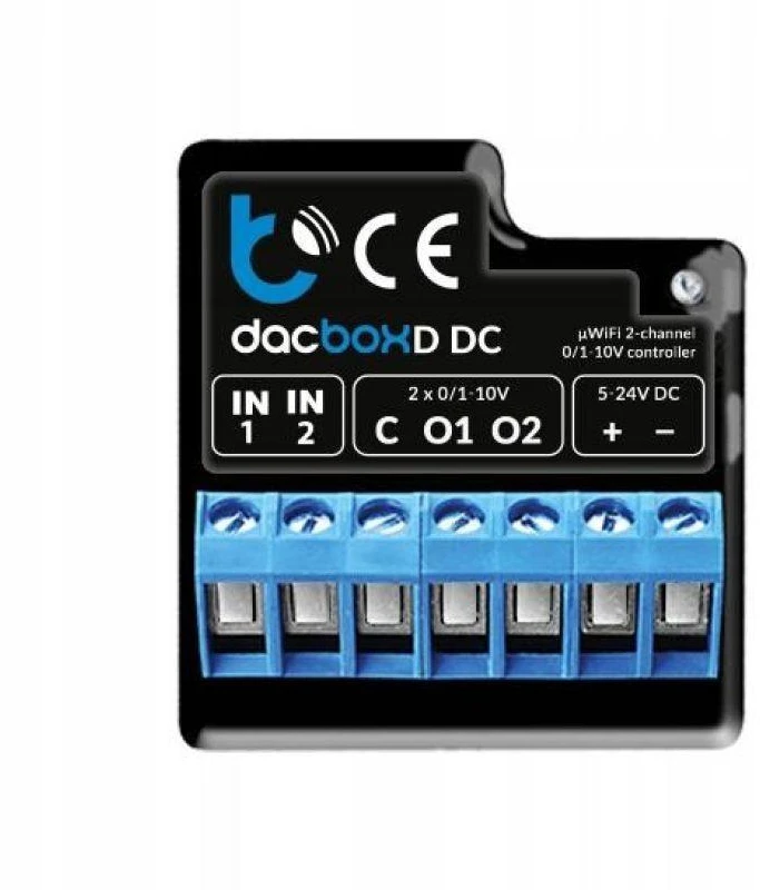 BleBox dacBoxD DC - 2 kanalų WiFi valdiklis - reguliatorius/greičio reguliatorius - 5-24V - Android/iOS programa