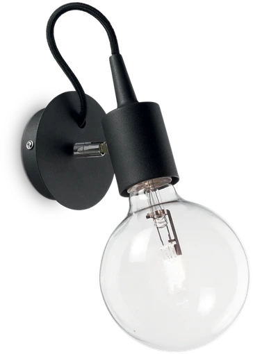 Sieninis šviestuvas Ideal Lux Wall lamp with 1 light EDISON, E27, juodas