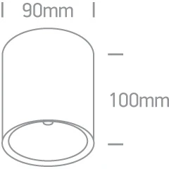10W LED cilindro formos šviestuvas, baltas, 3000K, 67380/W/W