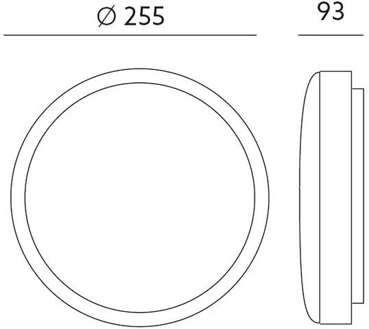 10W LED plafonas ORBIS, baltas, 4000K, IP44, su judesio davikliu