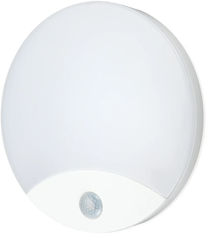 10W LED plafonas ORBIS, baltas, 4000K, IP44, su judesio davikliu
