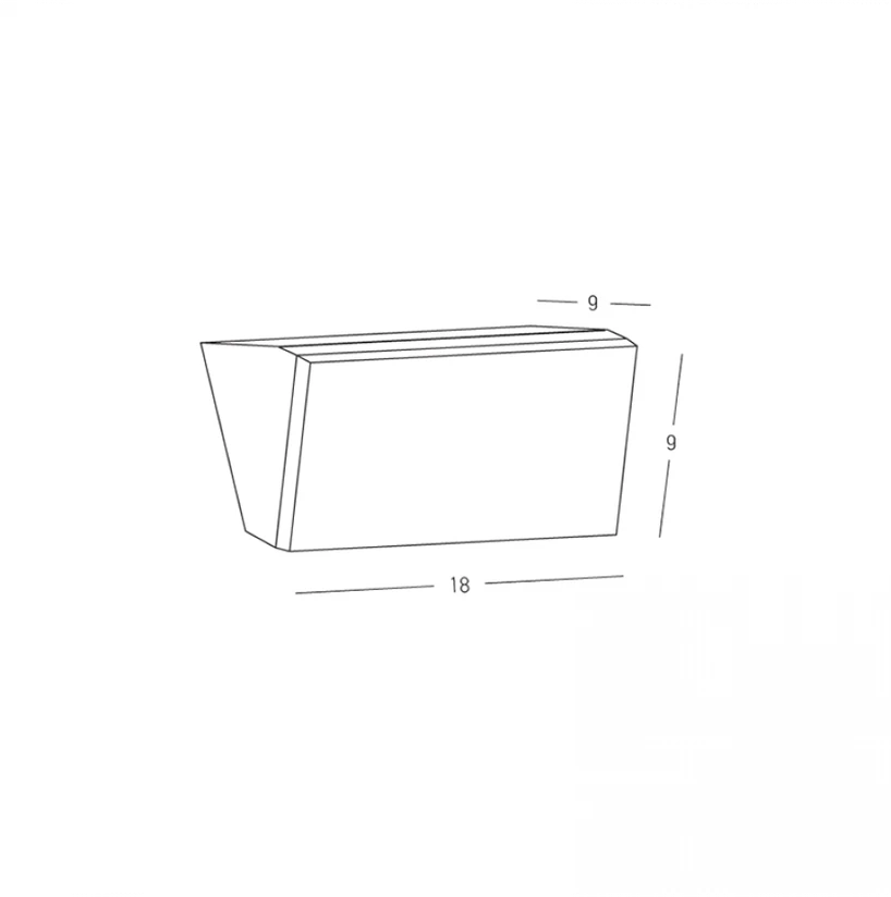 10W LED sieninis fasado šviestuvas, tamsiai pilkas, 3000K, IP65, E417
