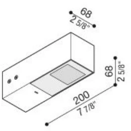 10W LED sieninis fasado šviestuvas FLAG 200, rūdžių sp., 4000K, 30°