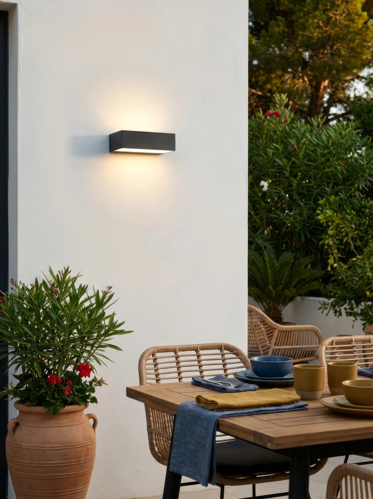 10W LED sieninis fasado šviestuvas DRACO, antracito sp., 3000K, dimeriuojamas, IP65, A2070000GRDT