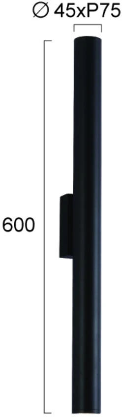 10W LED sieninis fasado šviestuvas CITY, juodas, 3000K, IP44, šviečia į abi puses, 4321300