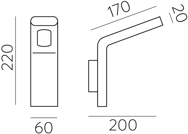 10W LED sieninis fasado šviestuvas ZEN, antracito sp., 3000K, IP65, A2038101GR