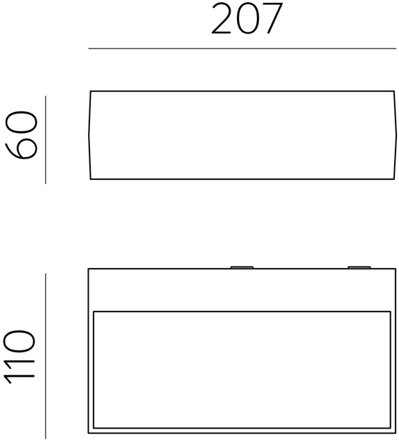 10W LED sieninis fasado šviestuvas DRACO, antracito sp., 3000K, dimeriuojamas, IP65, A2070000GRDT